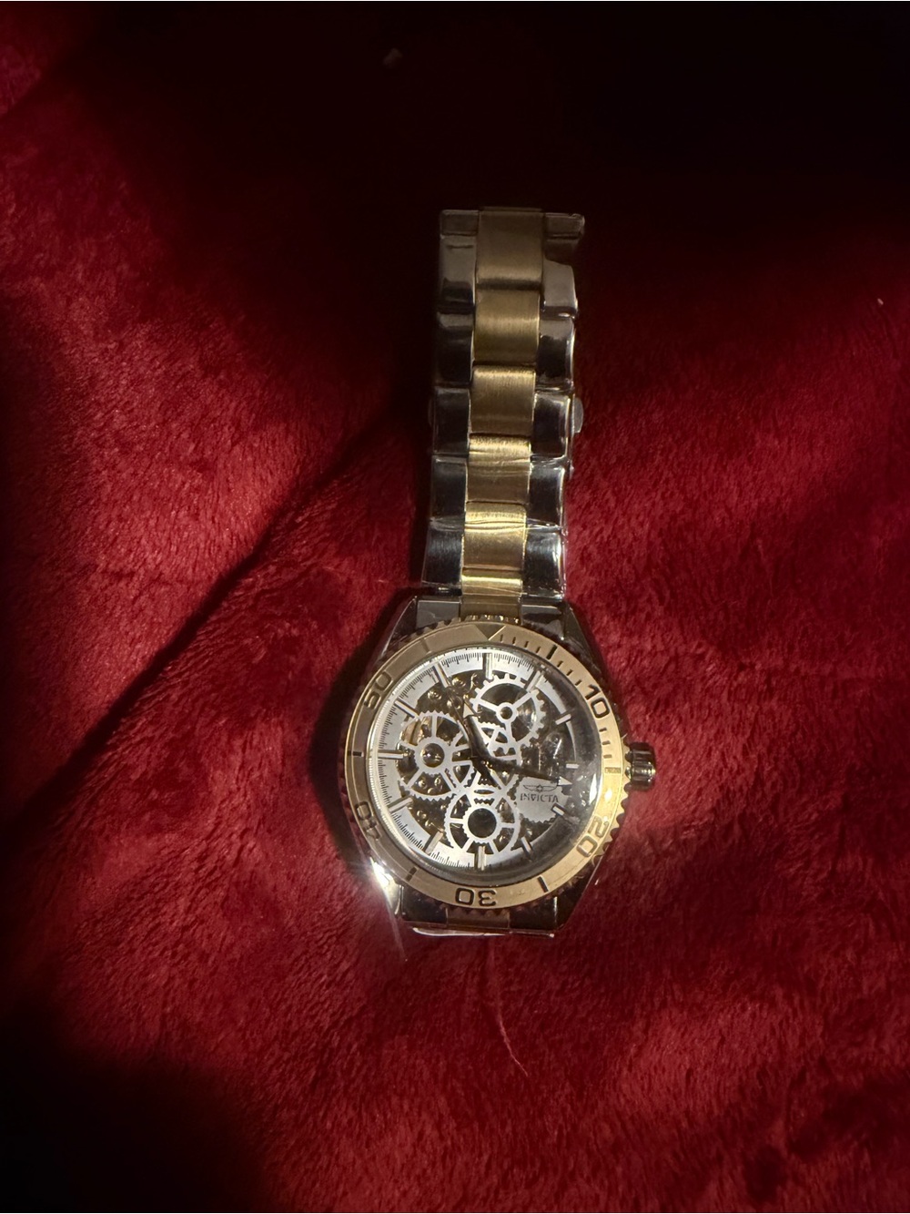 Invicta Two-Tone Gold and Silver Skeleton Bracelet Watch Accessory